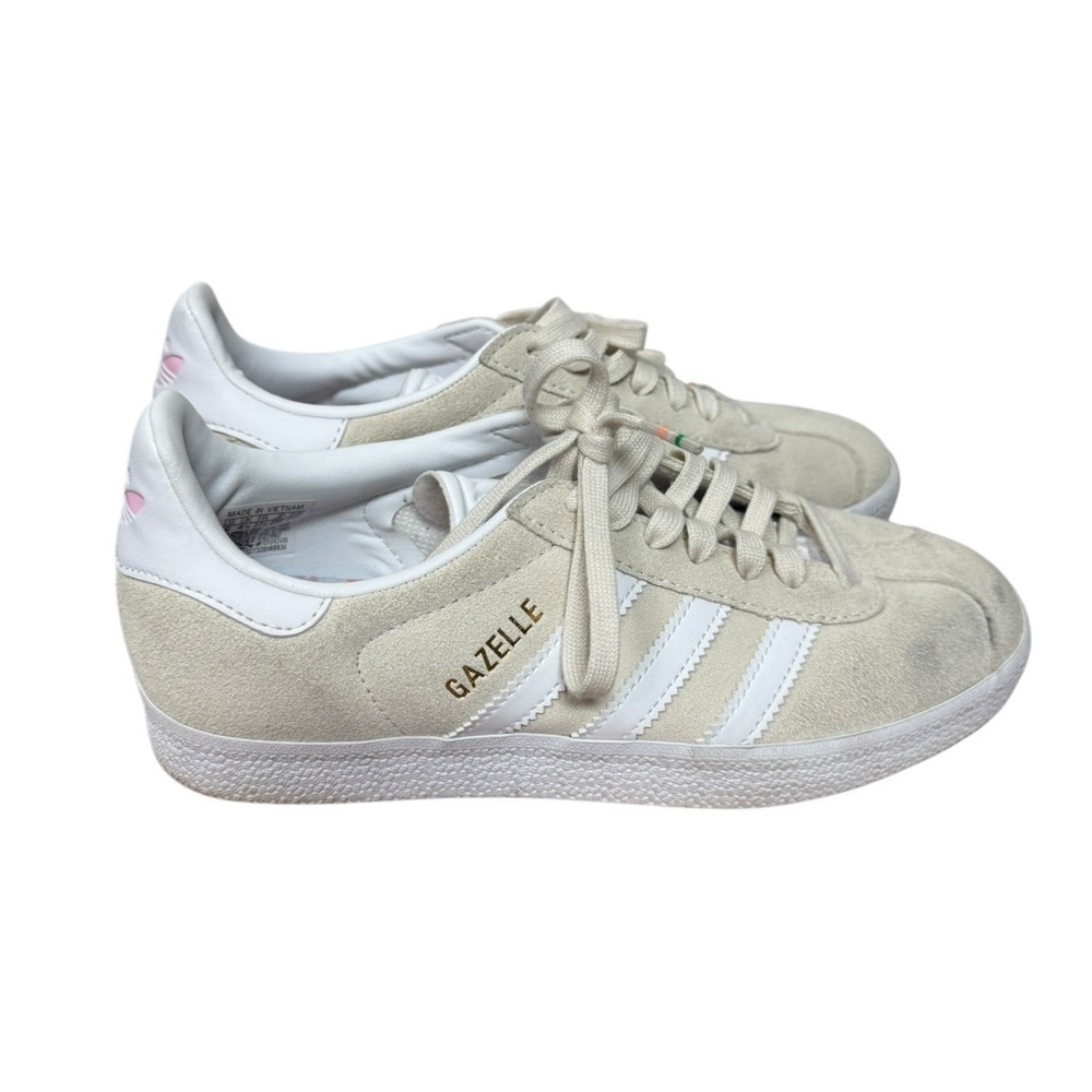 Adidas Originals Gazelle Off White Suede Sneakers Size 6 - Picture 3 of 8